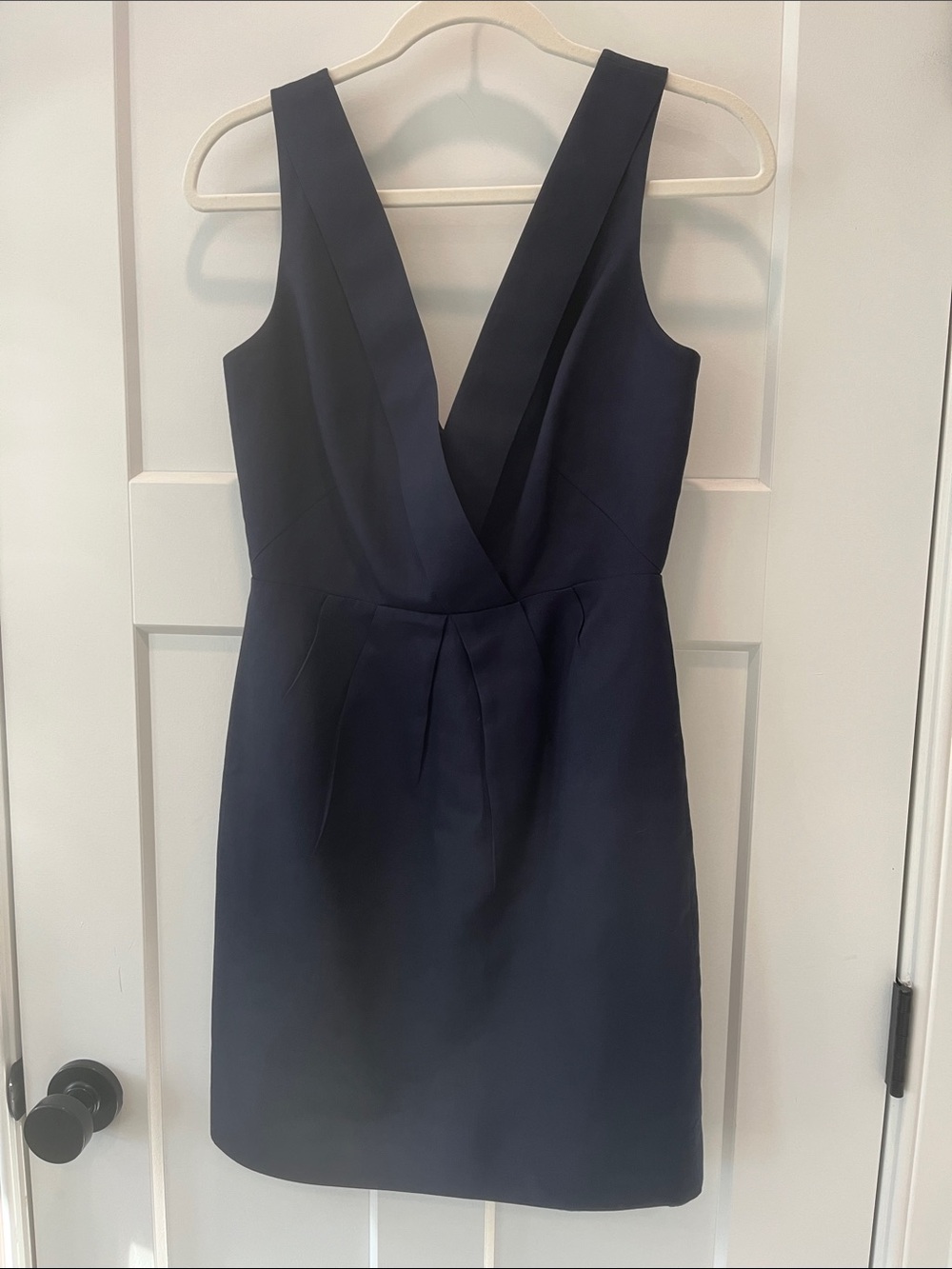 J. Crew Navy Blue V-Neck Mini Dress